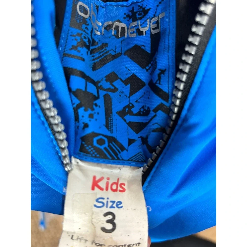 Kids Obermeyer I-grow Snow Bibs Pants Size 3 Blue Adjustable Straps VGUC
